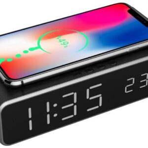 MOBILE CHARGER WRL W/DIG ALARM/CLOCK DAC-WPC-01 GEMBIRD