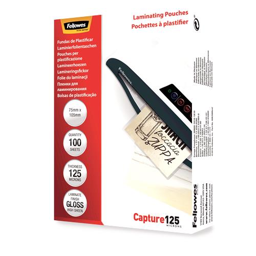 LAMINATOR POUCH GLOSSY AUTOD/125 100PCS 5306901 FELLOWES