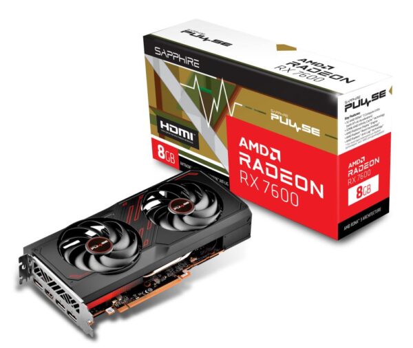 Videokaart|SAPPHIRE|AMD Radeon RX 7600|8 GB|GDDR6|128 bit|PCIE 4.0 8x...