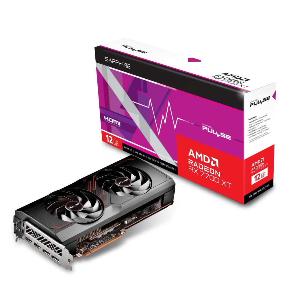 Videokaart|SAPPHIRE|AMD Radeon RX 7700 XT|12 GB|GDDR6|192 bit|PCIE 4….