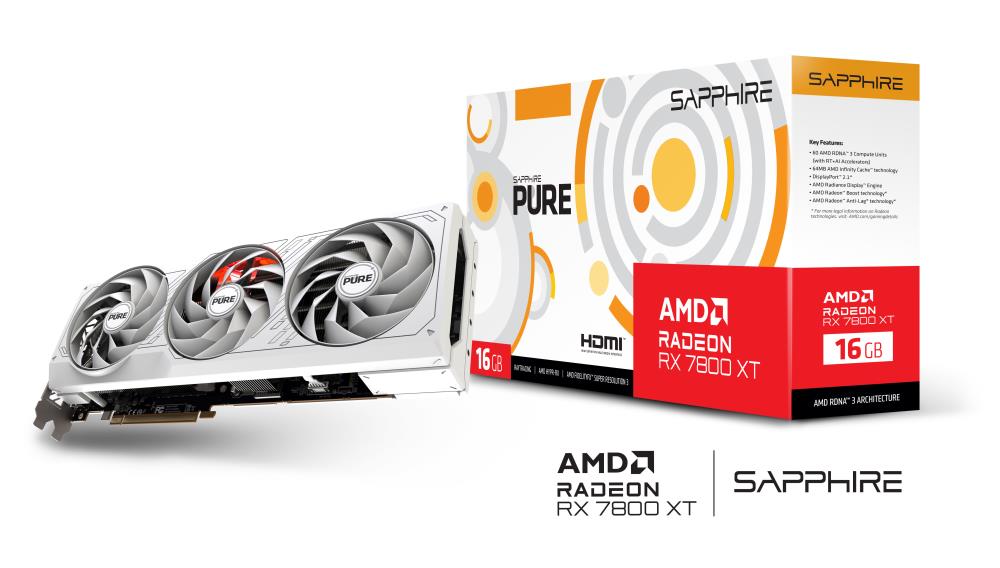 Videokaart|SAPPHIRE|AMD Radeon RX 7800 XT|16 GB|GDDR6|256 bit|PCIE 4&#82...