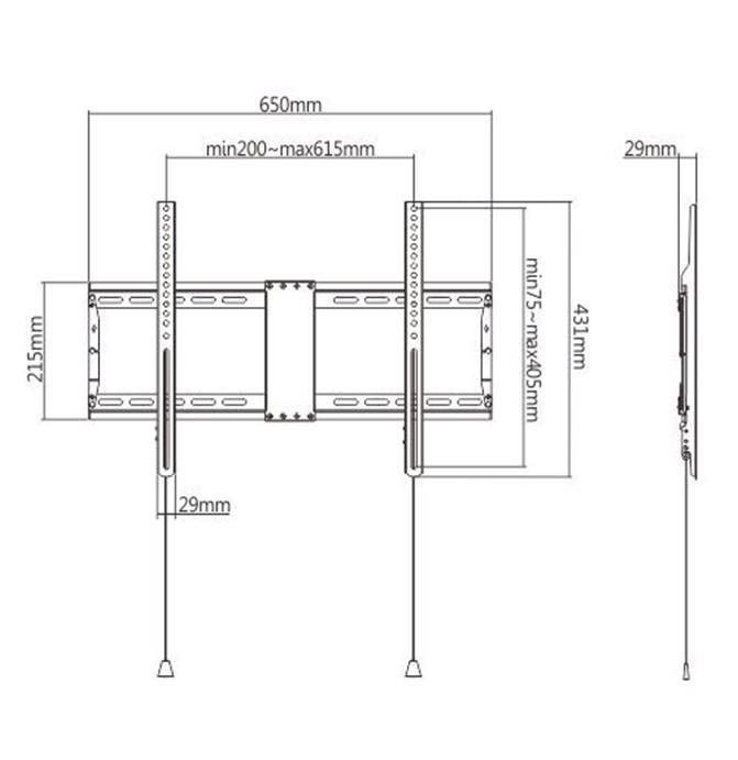 TV SET ACC WALL MOUNT 37-80″/WM-80F-01 GEMBIRD