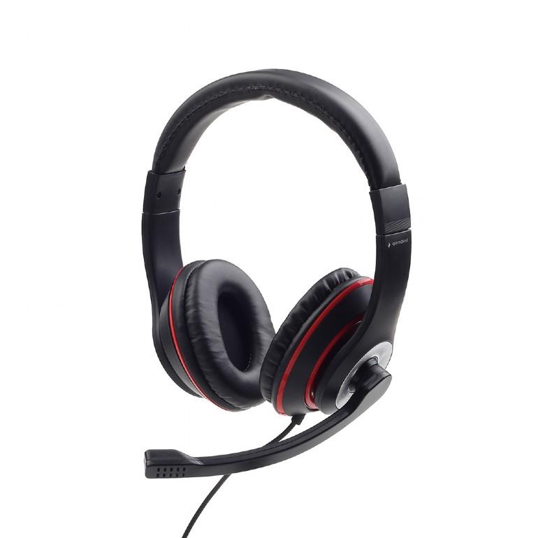 HEADSET STEREO BLACK/MHS-03-BKRD GEMBIRD