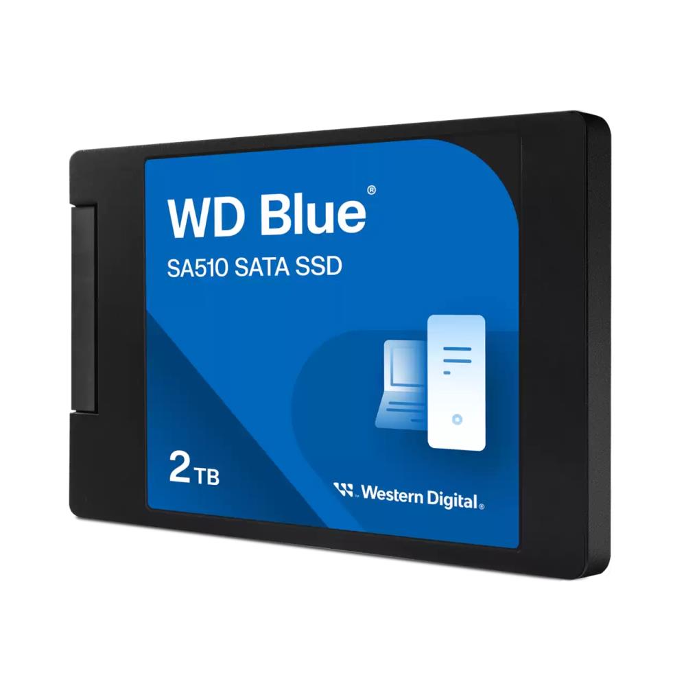 SSD|WESTERN DIGITAL|Blue SA510|2TB|SATA 3.0|Write speed 520 MBytes/sec|Read speed 560 MBytes/sec|2,5″|TBW 500 TB|MTBF 1750000 hours|WDS200T3B0A