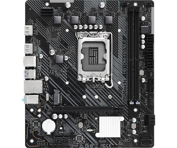 Emaplaat|ASROCK|Intel H610|LGA1700|Micro-ATX|Memory DDR4|Memory slots 2&...