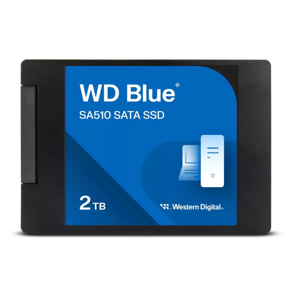 SSD|WESTERN DIGITAL|Blue SA510|2TB|SATA 3.0|Write speed 520 MBytes/sec|Read speed 560 MBytes/sec|2,5″|TBW 500 TB|MTBF 1750000 hours|WDS200T3B0A