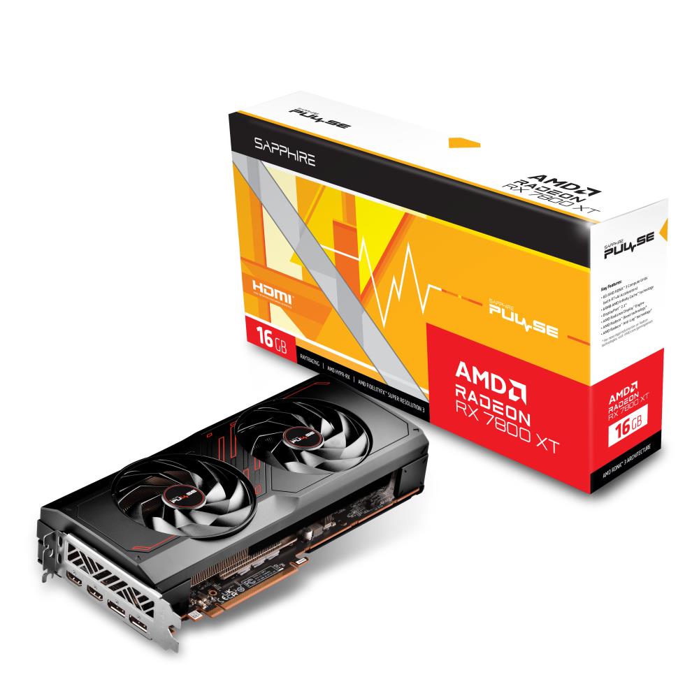 Videokaart|SAPPHIRE|AMD Radeon RX 7800 XT|16 GB|GDDR6|256 bit|PCIE 4&#82...