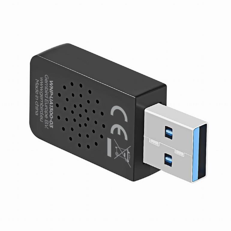 WRL ADAPTER 1300MBPS USB/DUALBAND WNP-UA1300-03 GEMBIRD