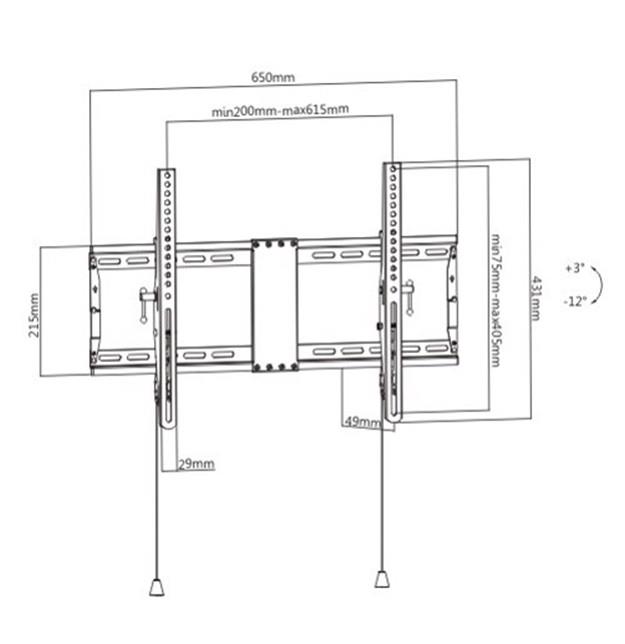 TV SET ACC WALL MOUNT 37-80″/WM-80T-01 GEMBIRD