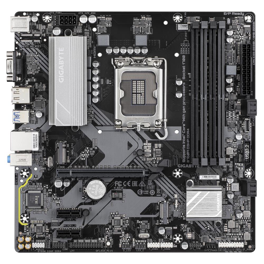 Mainboard|GIGABYTE|Intel B760 Express|LGA1700|Micro-ATX|Memory DDR4|Memo...