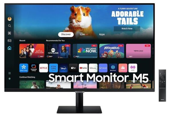 LCD Monitor|SAMSUNG|27"|TV Monitor/Smart|Panel VA|1920x1080|16:9|60Hz|Matte|4 ms|Speakers|Tilt|Colour Black|LS27DM500EUXDU