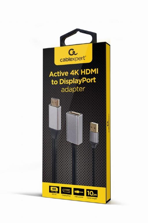 I/O ADAPTER HDMI TO DP/BLACK A-HDMIM-DPF-02 GEMBIRD