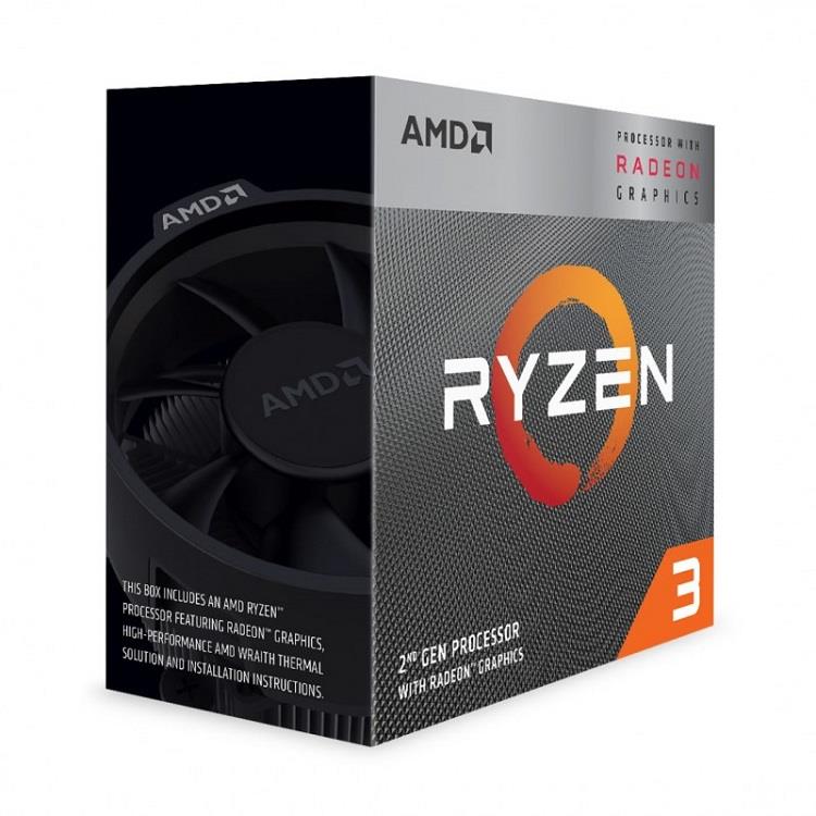 CPU|AMD|Ryzen 3|3200G|3600 MHz|Cores 4|4MB|Socket SAM4|65 Watts|GPU Rade...