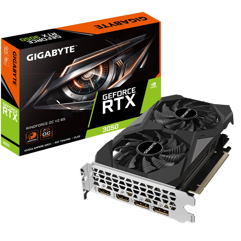 Videokaart|GIGABYTE|NVIDIA GeForce RTX 3050|6 GB|GDDR6|96 bit|PCIE 4….