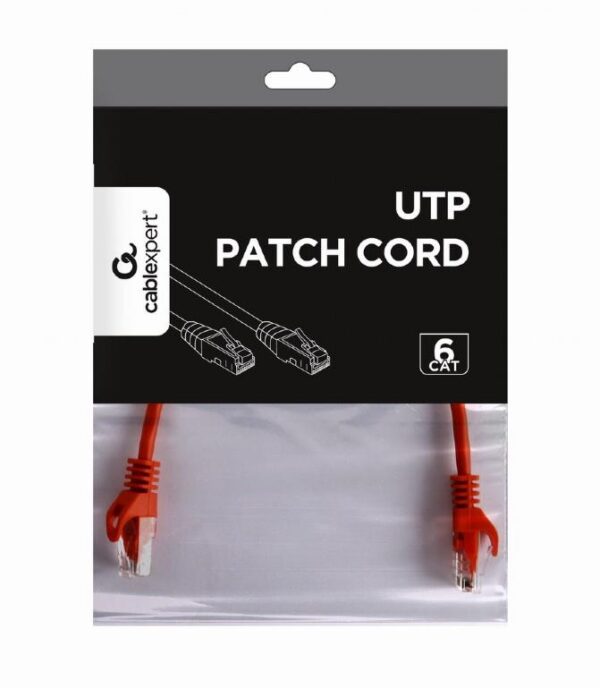 PATCH KAABEL CAT6 UTP 0.25M/RED PP6U-0.25M/R GEMBIRD