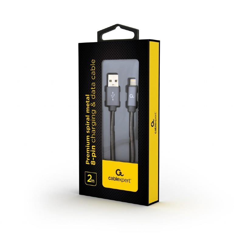 KAABEL LIGHTNING TO USB2 2M/CC-USB2S-AMLM-2M-BG GEMBIRD