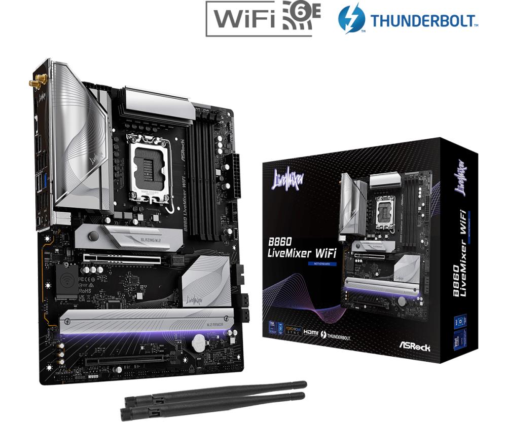 Mainboard|ASROCK|Intel B860 Express|LGA1851|ATX|Memory DDR5|Memory slots...