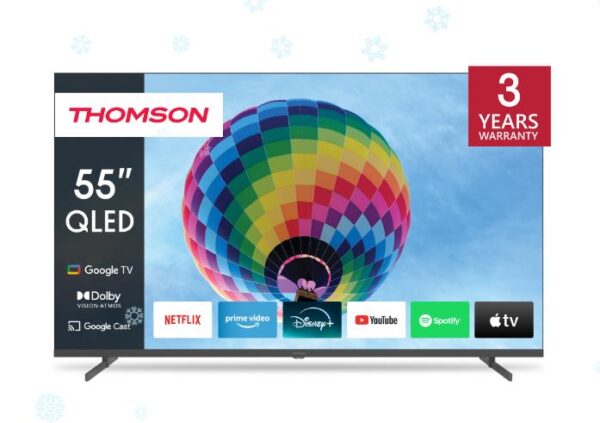 Televiisor|THOMSON|55″|4K/Smart|QLED|3840×2160|Juhtmevaba LAN|Bluet...