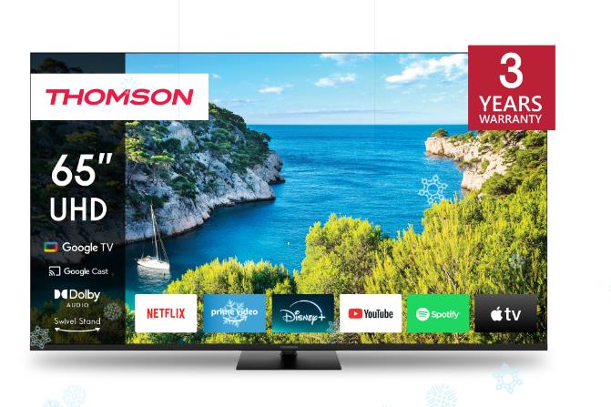 Televiisor|THOMSON|65″|4K/Smart|3840×2160|Juhtmevaba LAN|Blue...