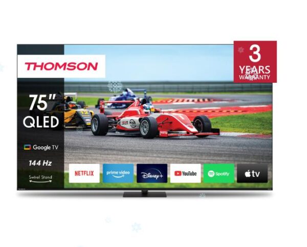 Televiisor|THOMSON|75″|4K/Smart|QLED|3840×2160|Juhtmevaba LAN|Bluet...