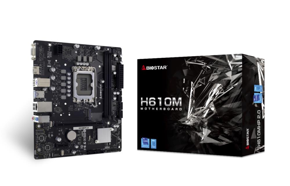 Mainboard|BIOSTAR|Intel H610|LGA1700|Micro-ATX|Memory DDR4|Memory slots ...