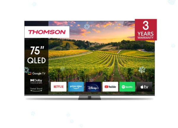 Televiisor|THOMSON|75″|4K/Smart|QLED|3840×2160|Bluetooth|Google T...