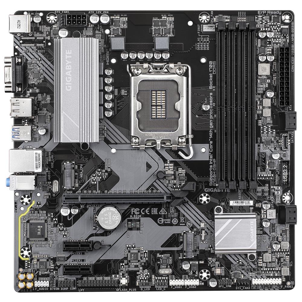 Mainboard|GIGABYTE|Intel B760 Express|LGA1700|Micro-ATX|Memory DDR5|Memo...