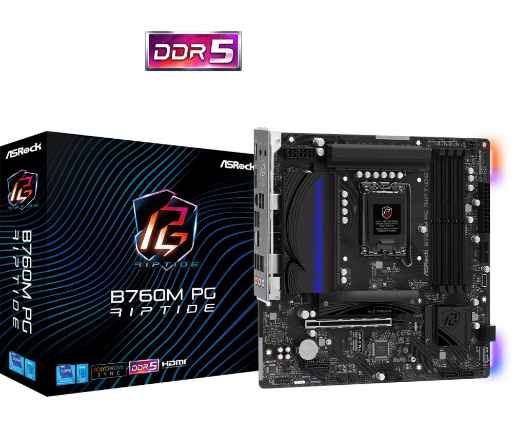 Emaplaat|ASROCK|Intel B760 Express|LGA1700|Micro-ATX|Memory DDR5|Memory&...