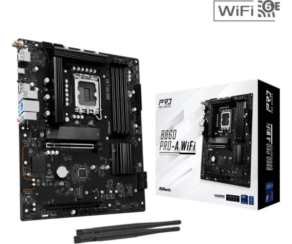 Emaplaat|ASROCK|Intel B860 Express|LGA1851|ATX|Memory DDR5|Memory slots...