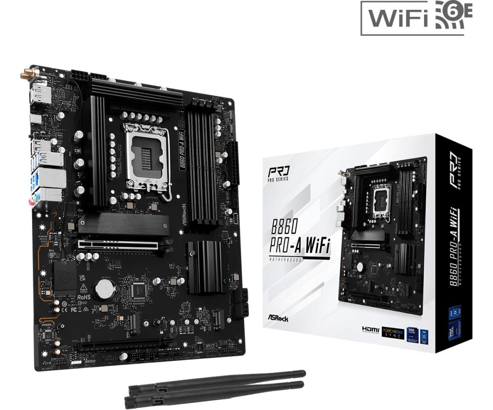 Mainboard|ASROCK|Intel B860 Express|LGA1851|ATX|Memory DDR5|Memory slots...