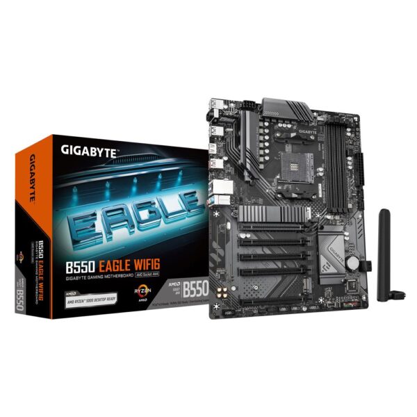 Emaplaat|GIGABYTE|AMD B550|SAM4|ATX|Memory DDR4|Memory slots 4|4xPCI-Ex...