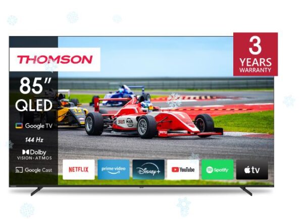 Televiisor|THOMSON|85″|4K/Smart|QLED|3840×2160|Juhtmevaba LAN|Bluet...