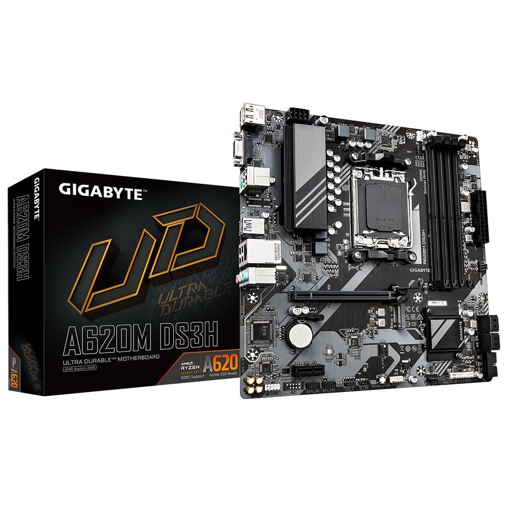 Emaplaat|GIGABYTE|AMD A620|SAM5|Micro-ATX|Memory DDR5|Memory slots 4|1x&...