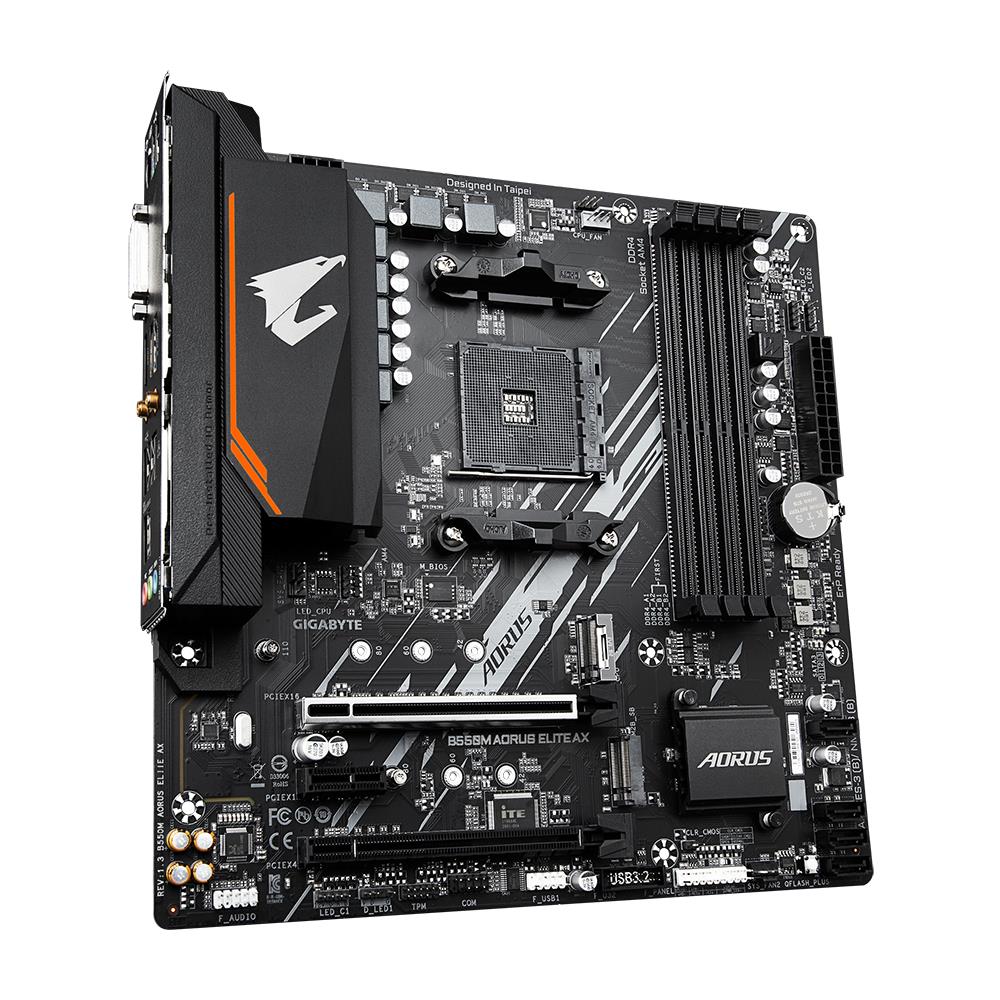 Mainboard|GIGABYTE|AMD B550|SAM4|Micro-ATX|Memory DDR4|Memory slots 4|1x...