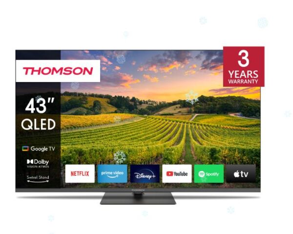 Televiisor|THOMSON|43″|4K/Smart|QLED|3840×2160|Bluetooth|Google T...