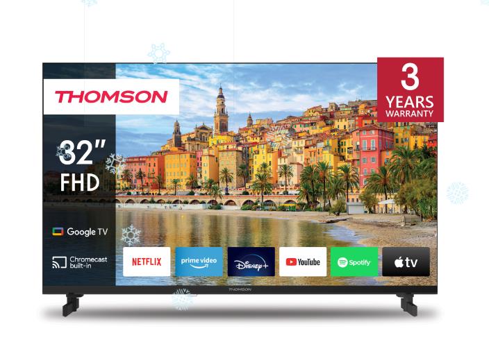 Televiisor|THOMSON|32″|Smart/FHD|1920×1080|Juhtmevaba LAN|Blu...