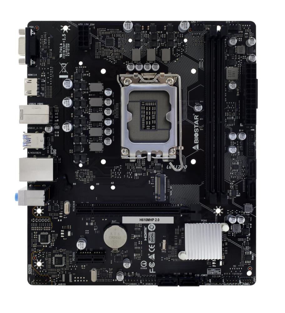 Mainboard|BIOSTAR|Intel H610|LGA1700|Micro-ATX|Memory DDR4|Memory slots ...