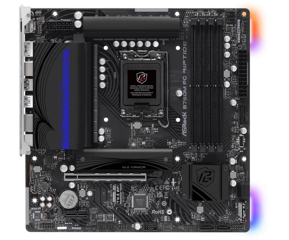 Mainboard|ASROCK|Intel B760 Express|LGA1700|Micro-ATX|Memory DDR5|Memory...