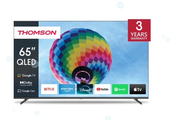 Televiisor|THOMSON|65″|4K/Smart|QLED|3840×2160|Juhtmevaba LAN|Bluet...