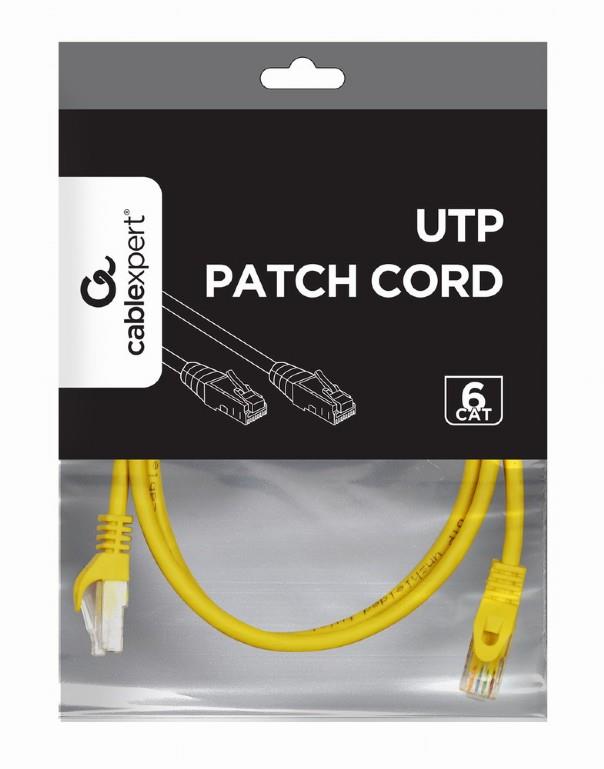 PATCH KAABEL CAT6 UTP 1.5M/YELLOW PP6U-1.5M/Y GEMBIRD