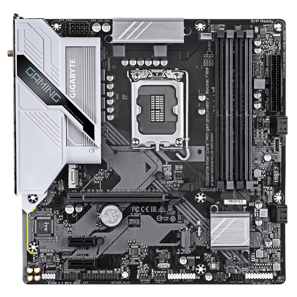 Emaplaat|GIGABYTE|Intel B760 Express|LGA1700|Micro-ATX|Memory DDR4|Memo&...