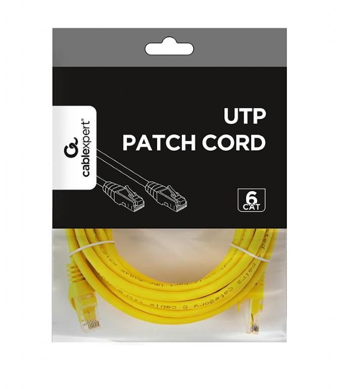 PATCH KAABEL CAT6 UTP 5M/YELLOW PP6U-5M/Y GEMBIRD