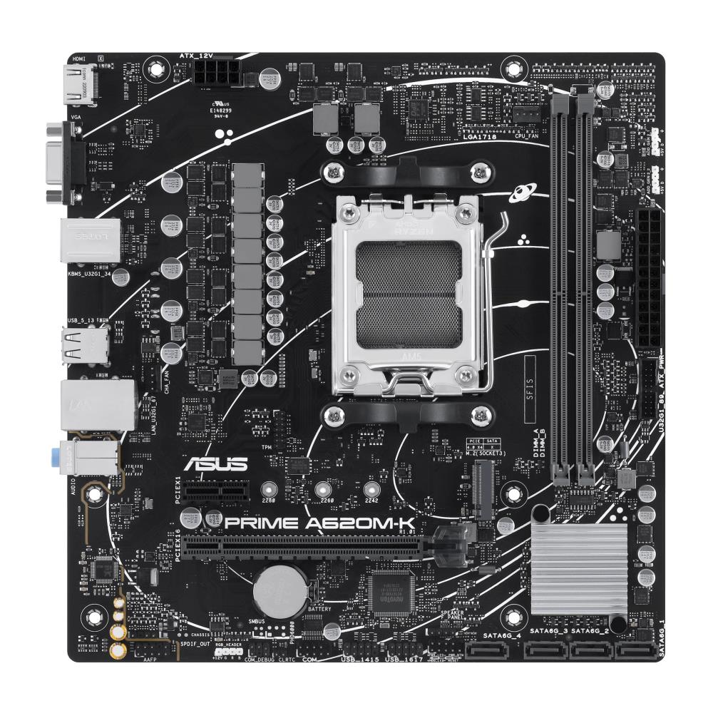 Mainboard|ASUS|AMD A620|Micro-ATX|Memory DDR5|Memory slots 2|1xPCI-Expre...