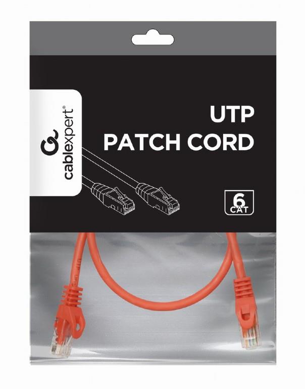 PATCH KAABEL CAT6 UTP 0.5M/RED PP6U-0.5M/R GEMBIRD