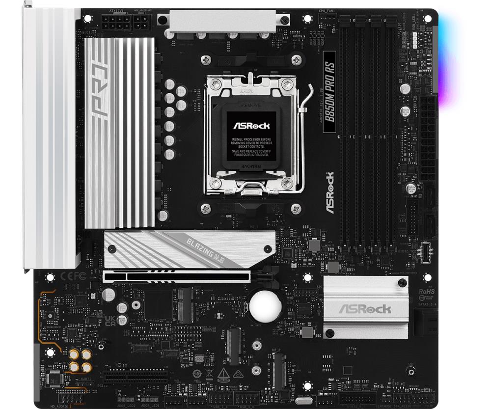 Emaplaat|ASROCK|AMD B850|SAM5|Micro-ATX|Memory DDR5|Memory slots 4|1xPC&...