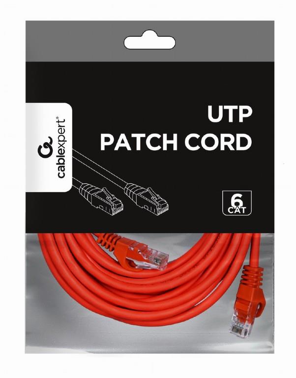 PATCH KAABEL CAT6 UTP 5M/RED PP6U-5M/R GEMBIRD