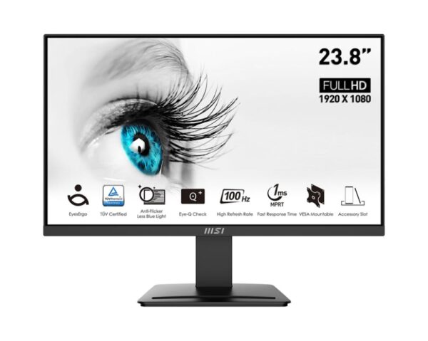 LCD Monitor|MSI|PRO MP2412|23.8"|Business|Panel VA|1920x1080|16:9|100Hz|Matte|4 ms|Tilt|Colour Black|PROMP2412