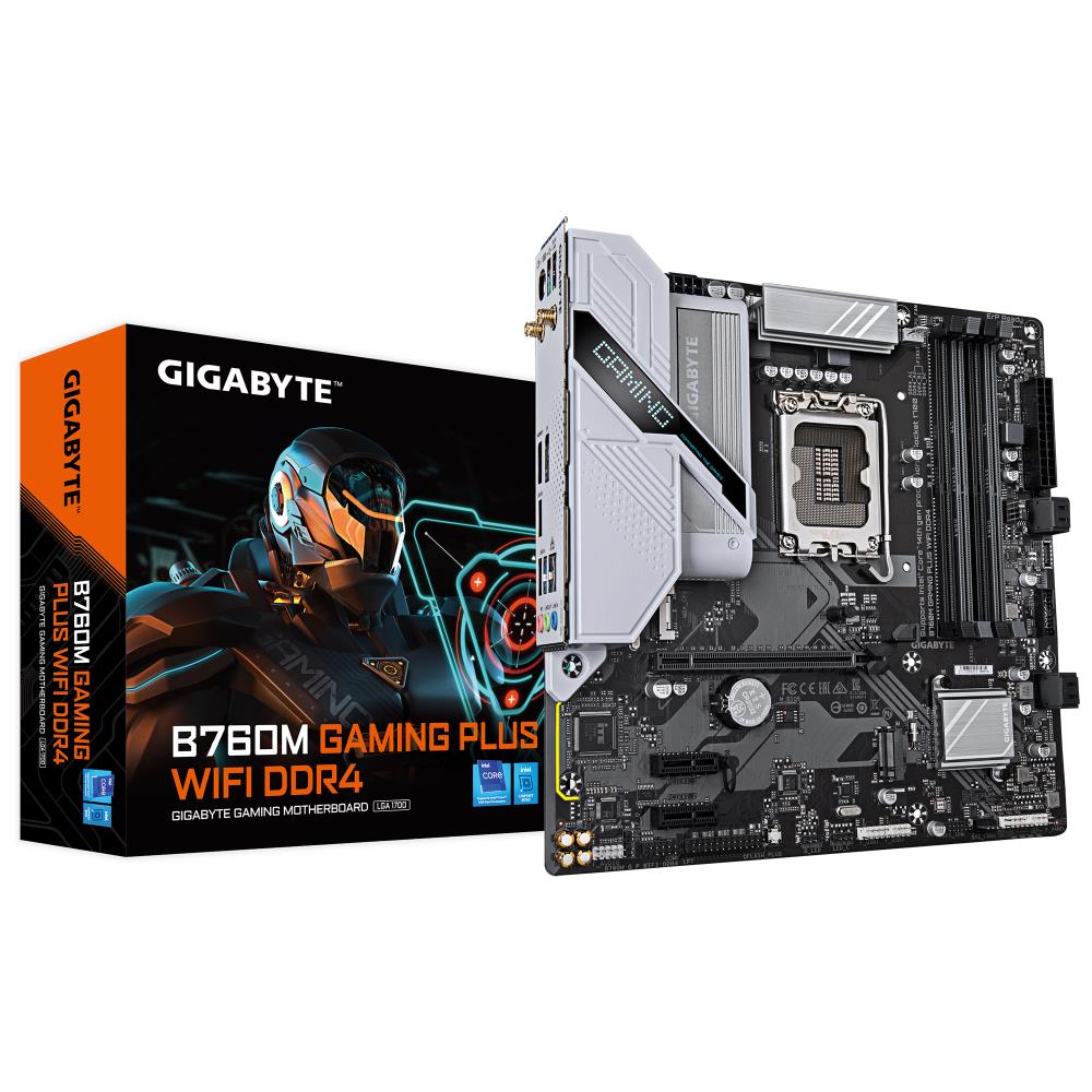 Emaplaat|GIGABYTE|Intel B760 Express|LGA1700|Micro-ATX|Memory DDR4|Memo&...