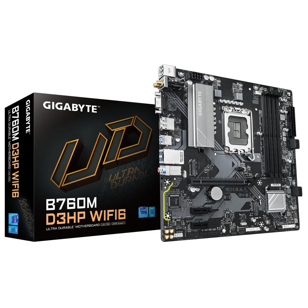 Mainboard|GIGABYTE|Intel B760 Express|LGA1700|Micro-ATX|Memory DDR5|Memo...