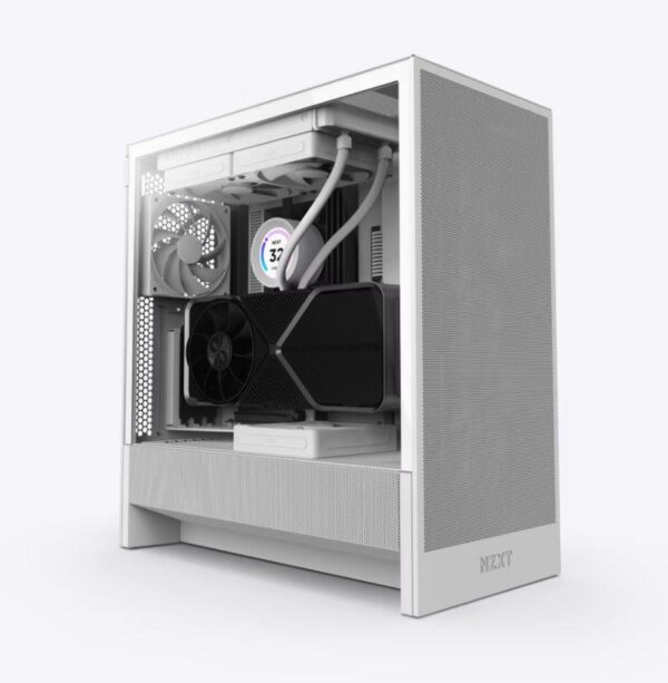 Case|NZXT|H5 Flow|MidiTower|Case product features Transparent panel|Not included|ATX|EATX|MicroATX|MiniITX|Colour White|CC-H52FW-01